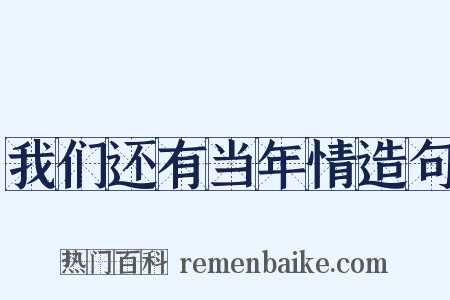 我们还有当年情造句是什么意思的图片